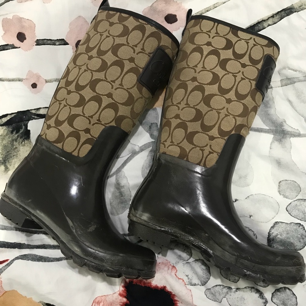 Sold!!!! Coach Rain-boots